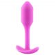 b-vibe Snug Plug 1 - anaal dildo met binnengewicht (55g) - roze