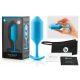 b-vibe Snug Plug 3 - dubbele anale plug (180g) - blauw