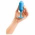 b-vibe Snug Plug 3 - dubbele anale plug (180g) - blauw