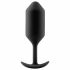 b-vibe Snug Plug 3 - dubbele anale dildo bal (180g) - zwart