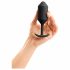 b-vibe Snug Plug 3 - dubbele anale dildo bal (180g) - zwart