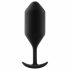 b-vibe Snug Plug 4 - dubbele anale dildo (257g) - zwart