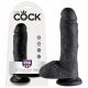 King Cock 8 met ballen dildo (20 cm) - zwart