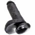 King Cock 8 met ballen dildo (20 cm) - zwart