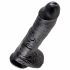 King Cock 10 met ballen dildo (25 cm) - zwart