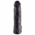 King Cock 12 grote dildo met ballen (30 cm) - zwart