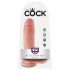 King Cock 8 ballen dildo (20 cm) - natuurlijk