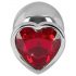 You2Toys - Diamond - Aluminium buttplug van 159 g (zilver-rood)