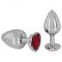 You2Toys - Diamond - Aluminium buttplug van 159 g (zilver-rood)