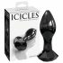 Icicles No. 78 - kegels glazen anale dildo (zwart)