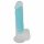 You2Toys Glow in the Dark - zuignap, testikel lichtgevende dildo (blauw)