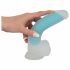 You2Toys Glow in the Dark - zuignap, testikel lichtgevende dildo (blauw)