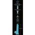 You2Toys Glow in the Dark - zuignap, testikel lichtgevende dildo (blauw)