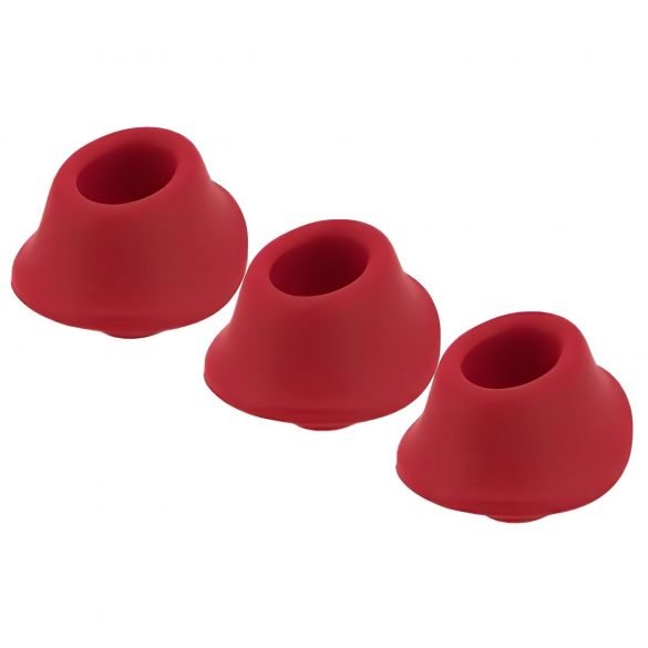 Womanizer Premium M - vervangende zuignap set - rood (3 stuks)