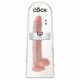 King Cock 14 grote dildo met ballen (35 cm) - naturel