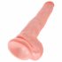 King Cock 14 grote dildo met ballen (35 cm) - naturel