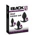 Black Velvet - siliconen buttplug set (3-delig) - zwart