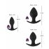 Black Velvet - siliconen buttplug set (3-delig) - zwart