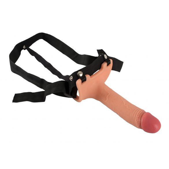 Realistixxx strap-on - holle, realistische dildo (natuurlijk)