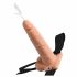 Fetish Strap-On 7,5 - holle, spuitende dildo (natuurlijk)