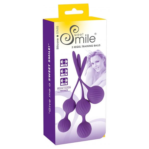 SMILE 3 Kegel - Ben Wa ballen set - paars (3-delig)