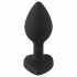 You2Toys Butt Plug - anale dildo met witte steentjes (zwart)