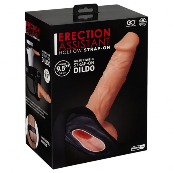 Erectie Assistent - holle strap-on dildo (natuurlijk)