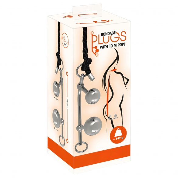 You2Toys Bondage Pluggen - metalen expanders (149g) - zilver