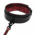 De vijftig tinten grijs - halsband met riem (zwart-rood)