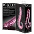 Icicles Nr. 24 - ribbelige glazen dildo (roze)