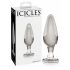 Icicles No. 26 - kegelvormige glazen anale dildo (transparant)