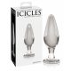 Icicles No. 26 - kegelvormige glazen anale dildo (transparant)