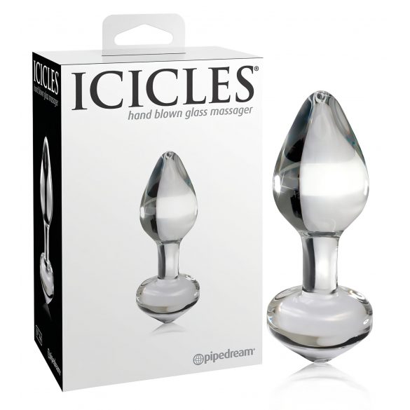 Icicles No. 44 - kegelvormige, glazen anale dildo (doorzichtig)