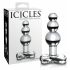 Icicles No. 47 - Drievoudige glazen anale dildo (transparant)