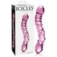 Icicles No. 55 - dubbelzijdige, G-spot glazen dildo (roze)