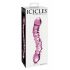 Icicles No. 55 - dubbelzijdige, G-spot glazen dildo (roze)