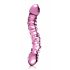 Icicles No. 55 - dubbelzijdige, G-spot glazen dildo (roze)