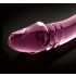 Icicles No. 57 - dubbelzijdige glazen dildo met penisvorm (roze)