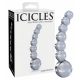 Icicles No. 66 - gebogen, bolvormige, glazen dildo (transparant)