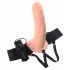 Fetish Strap-On 8 - holle, opzetbare vibrator (naturel)