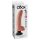 King Cock 9 - Flexibele Vibrator met Zuignap (26 cm) - Huidkleurig