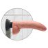 King Cock 9 - Flexibele Vibrator met Zuignap (26 cm) - Huidkleurig