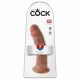 King Cock 9 - realistische dildo met zuignap (23 cm) - donker natuur