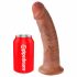 King Cock 9 - realistische dildo met zuignap (23 cm) - donker natuur