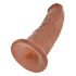 King Cock 9 - realistische dildo met zuignap (23cm) - donker natuur