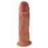 King Cock 10 - grote dildo met zuignap (25 cm) - donkere huidkleur