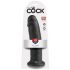 King Cock 10 - grote zuignap dildo (25 cm) - zwart