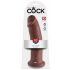 King Cock 10 - grote dildo met zuignap (25cm) - bruin