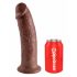 King Cock 10 - grote dildo met zuignap (25cm) - bruin