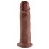 King Cock 10 - grote dildo met zuignap (25cm) - bruin